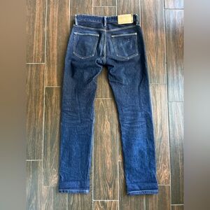 Buck Mason Ford Standard Doubled Dipped Denim, Button Fly, 30W 34L (style 12102)